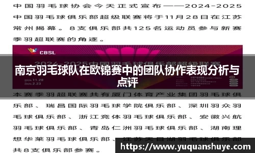 南京羽毛球队在欧锦赛中的团队协作表现分析与点评